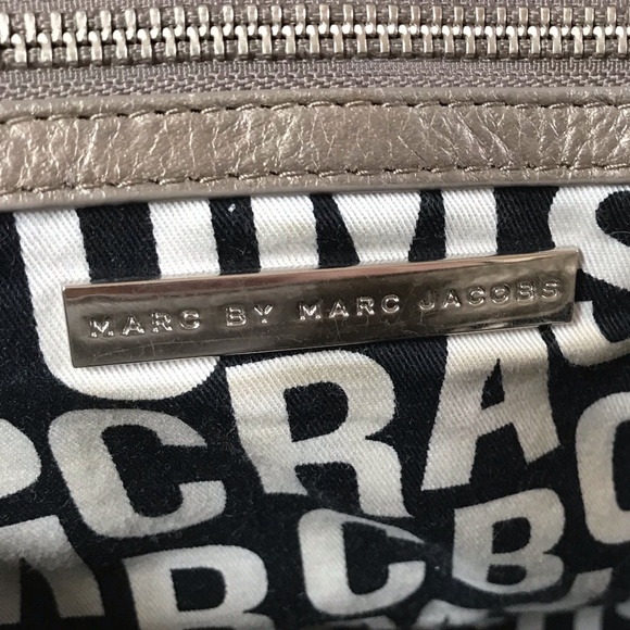 Marc by Marc Jacobs bag silvery grey leather top handle shoe box Turn key clasp - Picture 16 of 16